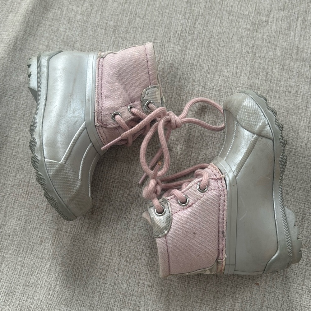 Sperry Duck Boots Waterproof sparkle Toddler Girls size 6‎ rain waterproof